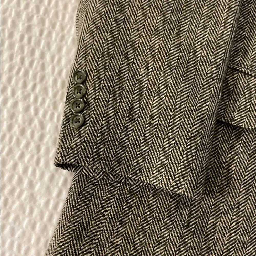LANDS’ END vintage Wool Herringbone 2 Button Sports‎ Jacket Size 44R